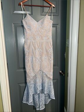 Jarlo lace mermaid blue dress